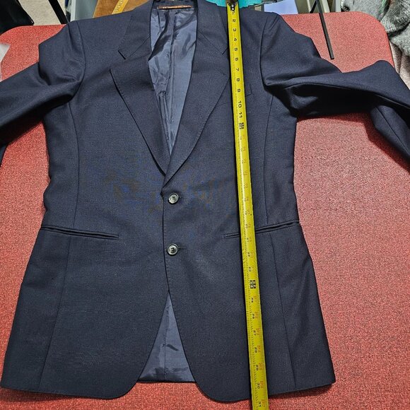VTG Yves Saint Laurent Mens Navy Blazer Jacket Sz 40R Wool Mohair Quiet Luxury - Picture 12 of 15